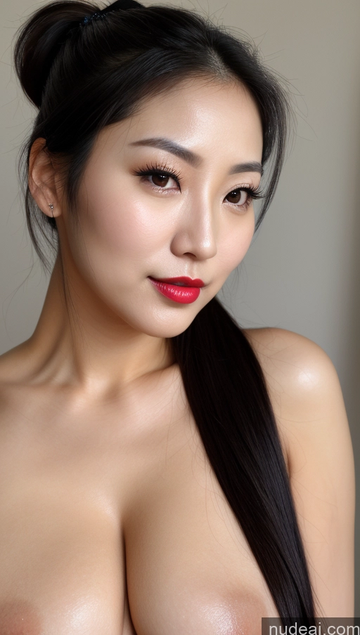 related ai porn images free for Woman One Busty Perfect Boobs Beautiful Lipstick Black Hair Ponytail Close-up View Detailed 30s Korean