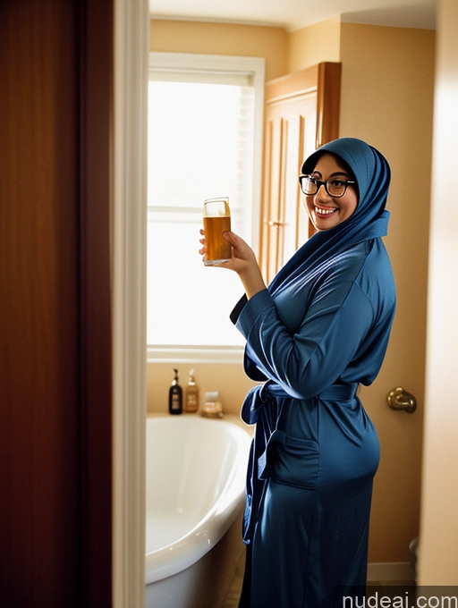 related ai porn images free for Woman Busty Huge Boobs Beautiful Glasses Big Ass Fat Big Hips 30s Happy Arabic Film Photo Bathroom Front View Niqab Beer Bathrobe