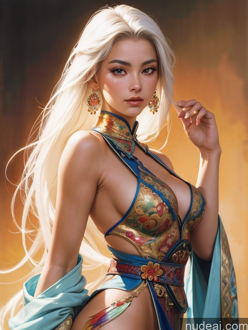 related ai porn images free for Small Tits Tanned Skin Chinese Front View Traditional Art By Boris Vallejo Boris Vallejo Art Style White Hair