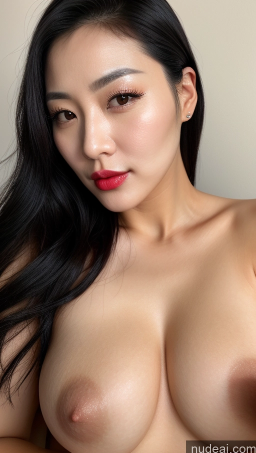 related ai porn images free for Woman One Perfect Boobs Beautiful Lipstick 30s Black Hair Slicked Korean Close-up View