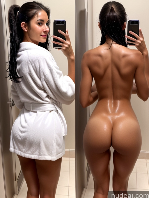 related ai porn images free for Oiled Body Seductive Mirror Selfie Front View 18 Skinny Woman Black Hair Working Out Several Onoff Mall Middle Eastern Bathrobe Small Tits Small Ass