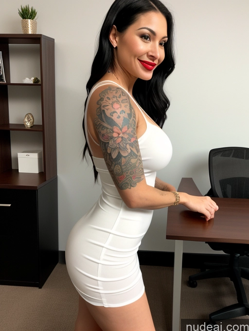 related ai porn images free for Woman One Perfect Boobs Big Ass Lipstick Tattoos Big Hips Short Perfect Body Fairer Skin Chubby 40s Happy Black Hair Slicked White 3d Office Side View T-pose Dress Transparent Jewelry Simple