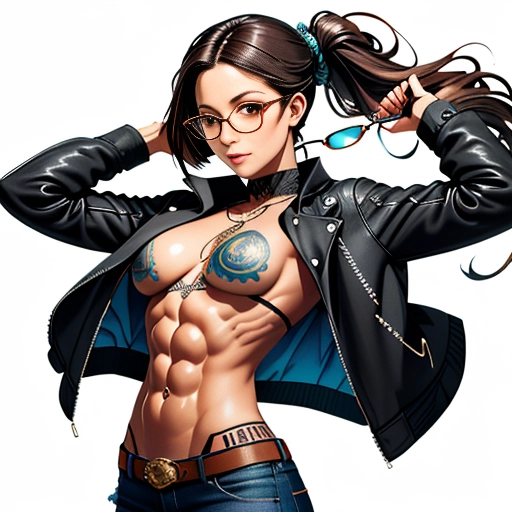 related ai porn images free for Soft Anime Short Long Hair Brunette 20s Steampunk Shirt Jeans Jacket Gloves Gold Jewelry Glasses Tattoos Abs