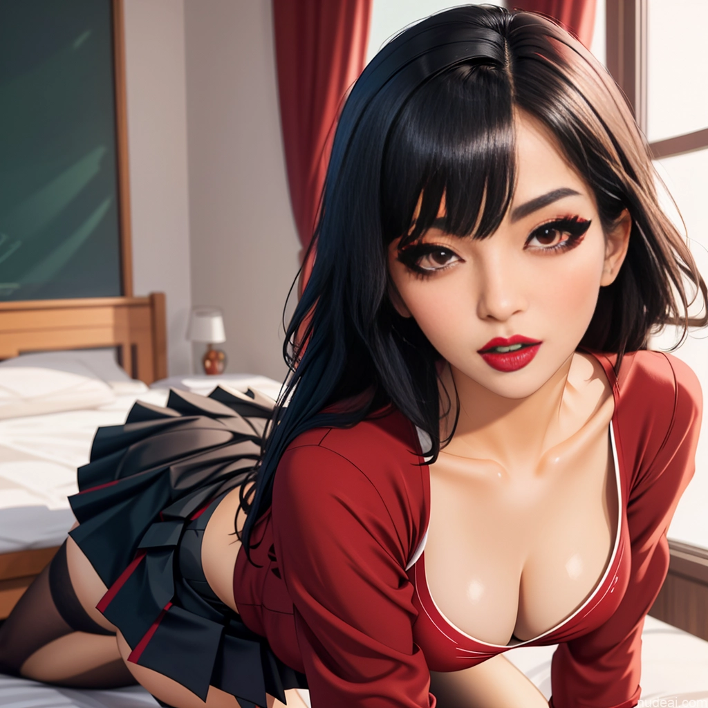 related ai porn images free for Asian School Uniform, Cleavage Cutout, Clothing Cutout, Pleated Skirt, Thighhighs Perfect Boobs Beautiful Lipstick Small Ass