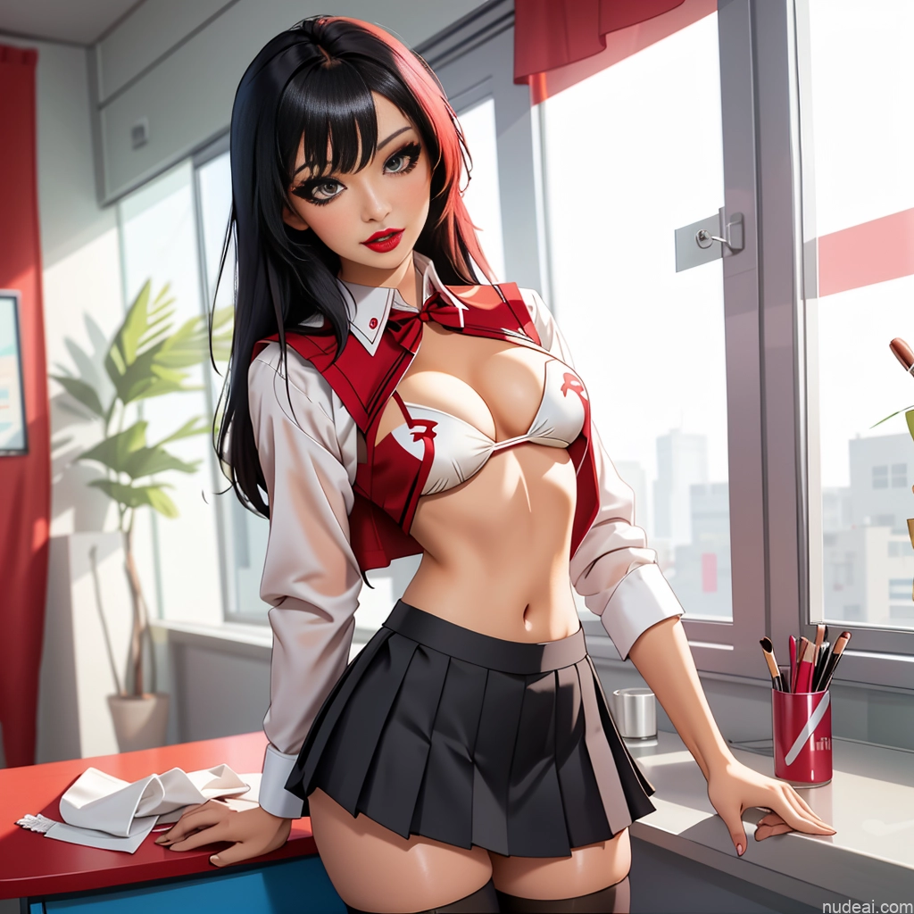 related ai porn images free for Asian School Uniform, Cleavage Cutout, Clothing Cutout, Pleated Skirt, Thighhighs Perfect Boobs Beautiful Lipstick Small Ass