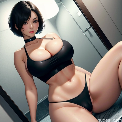 related ai porn images free for Woman Busty Perfect Boobs Beautiful Thick Big Hips Perfect Body Short Hair 18 Shocked Happy Black Hair Bobcut Japanese Mirror Selfie Soft + Warm Bathroom Front View Nude Choker Bright Lighting One Spread_legs, Pussy, Split_legs