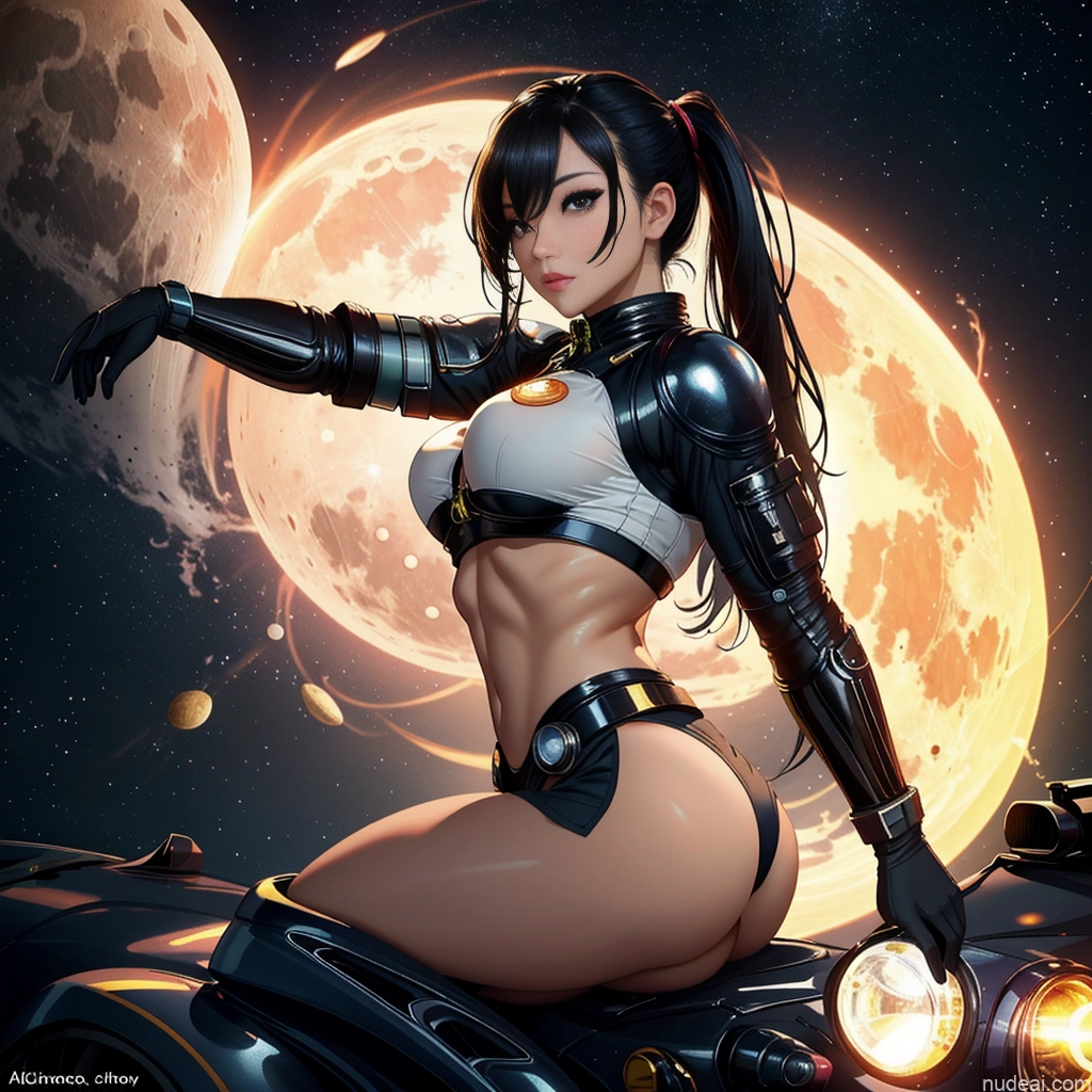 related ai porn images free for Asian Perfect Boobs Beautiful Small Ass Oiled Body 20s Pigtails Space Suit Moon