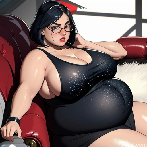 related ai porn images free for 18 Bobcut Front View Couch Angry Fat Glasses Huge Boobs Cleavage Transparent Tank Top