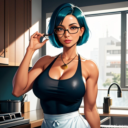 related ai porn images free for Milf One Huge Boobs Perfect Boobs Beautiful Glasses Thick Big Hips Perfect Body Short Hair Huge Tits, Hard Nipples Kitchen Apron Pokies