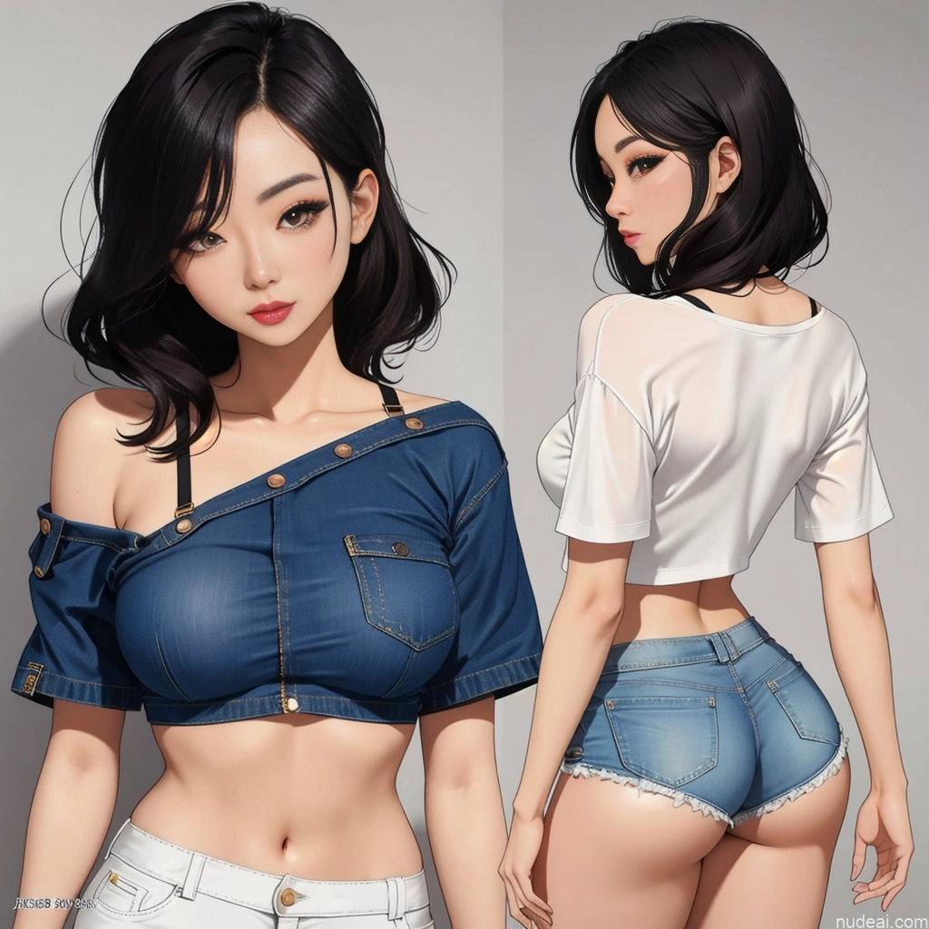 related ai porn images free for Lingerie Model Asian 20s Perfect Boobs Beautiful Small Ass Crop Top Daisy Dukes Shirt Short Shorts