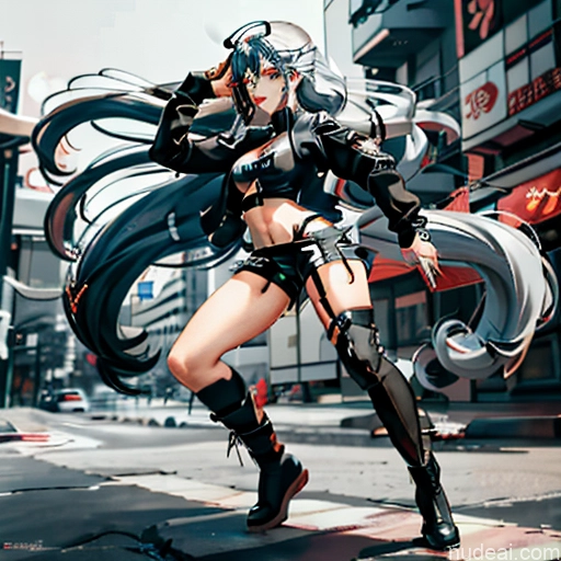 related ai porn images free for Woman One Perfect Body Girl 20s Seductive White Hair Long Hair Bangs Messy White Black And White Soft Anime Crisp Anime Cyberpunk Tokyo Front View Boots Choker Crop Top Face Mask Gloves Jacket Short Shorts Thigh Socks Whale Tail (Clothing) Urban Samurai V2