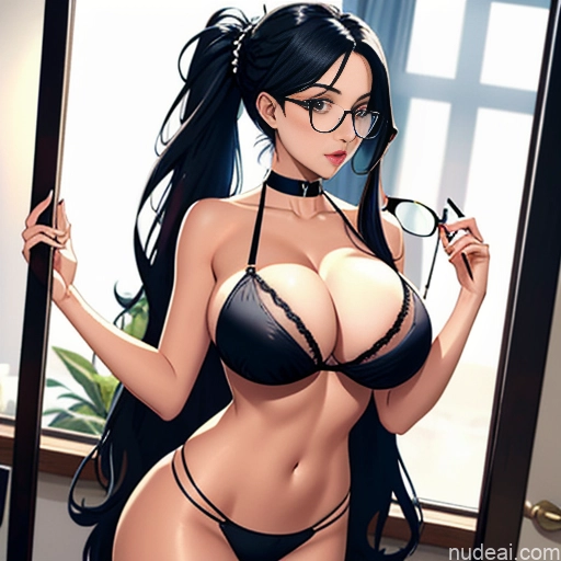 ai nude image of pics of Woman One Huge Boobs Perfect Boobs Busty Beautiful Glasses 18 Black Hair Nude Cumshot Detailed Japanese Lingerie Model Big Ass Skinny Long Hair Seductive Ponytail Bedroom Choker Bdsm Bra Cosplay Topless Cleavage Partially Nude