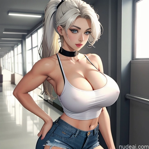 related ai porn images free for Woman One Huge Boobs Perfect Boobs Beautiful Perfect Body Huge Tits, Hard Nipples 18 Seductive Blonde White Hair Ponytail Soft + Warm Skin Detail (beta) School Hallway Short Shorts Tank Top Cleavage Transparent Jeans Undone Jewelry Pokies