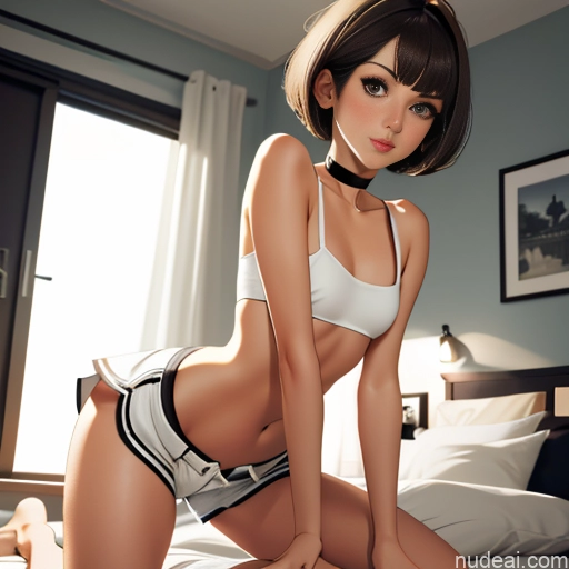 related ai porn images free for One Sorority Skinny Small Tits Small Ass Short Short Hair Brunette Pixie Messy White Soft Anime Bedroom Choker Micro Shorts