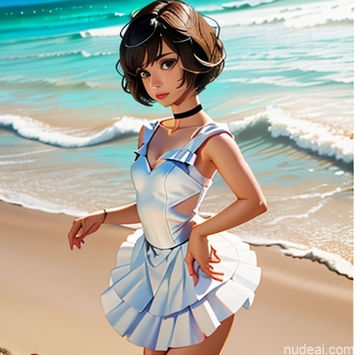 One Sorority Skinny Small Tits Small Ass Short Short Hair Brunette Pixie Messy White Soft Anime Beach Choker Better Swimwear Beach Tutu Angel