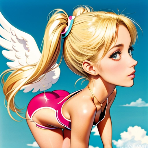 One Sorority Skinny Small Tits Small Ass Short Blonde Pigtails White Soft Anime 80s Cheerleader Blowjob Angel