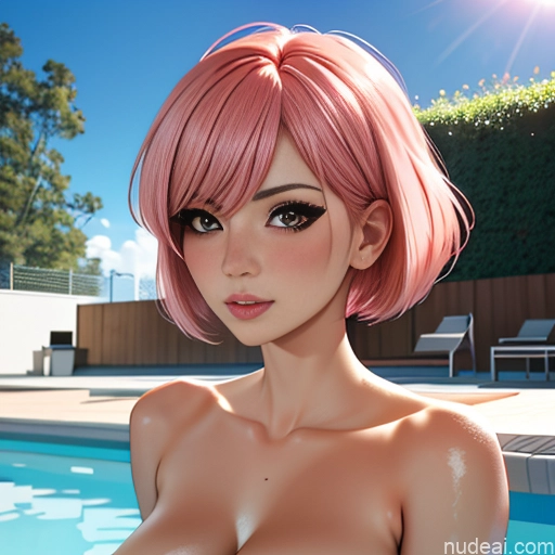 related ai porn images free for Milf Busty Pink Hair Bobcut Russian Soft Anime Working Out Nude One 30s Sexy Face Pool Side View