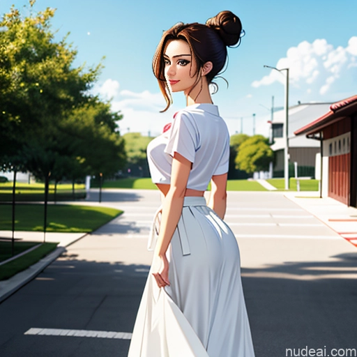 related ai porn images free for One Sorority Skinny Big Ass 20s Brunette Hair Bun White Soft Anime Teacher Stylish Long Skirt