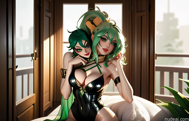 related ai porn images free for Nude Cleavage Green Hair The Greater Lord Rukkhadeva: Genshin Impact Cosplayers