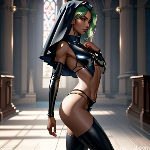 related ai porn images free for Beautiful Perfect Body Long Legs Dark Skin Oiled Body 18 Green Hair Latina Church Close-up View Cumshot Latex Nun Oufit With Breast Curtains (Houshou Marine Style) Nun Fantasy Armor Fellatio (Side View) Side View