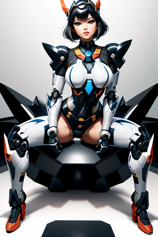 SuperMecha: A-Mecha Musume A素体机娘 Leon Raymond Butt Bite Pantsuit Black Hair