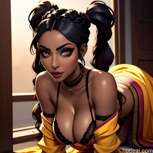 related ai porn images free for Dark Skin Goth Tribal Huge Boobs Beautiful Pigtails Braided Bending Over Bra Salwar Cleavage