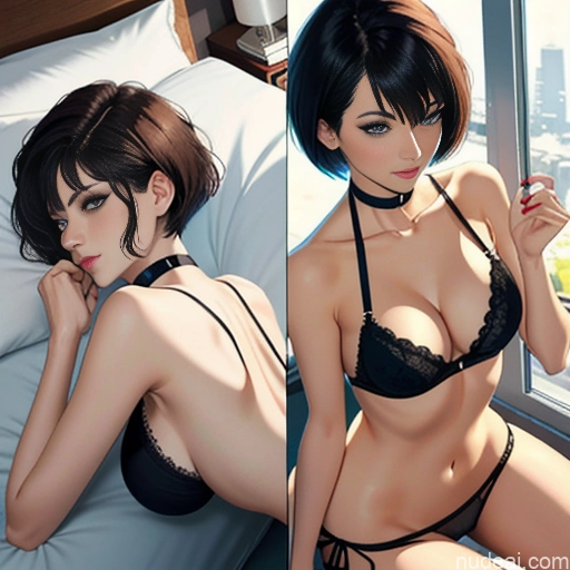 related ai porn images free for One 18 Skinny Small Tits Small Ass Short Short Hair Brunette Pixie White Choker Pajamas Mini Skirt Sleeping Pose Panty Pull Bedroom