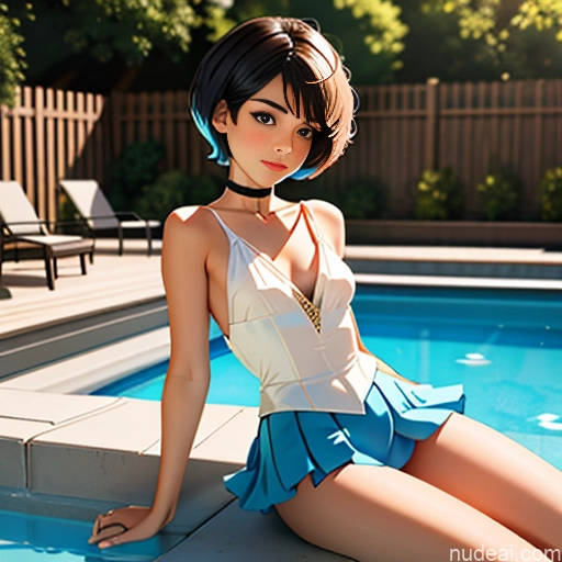 One Sorority Skinny Small Tits Small Ass Short Short Hair 18 Brunette Pixie White Soft Anime Pool Choker Better Swimwear Beach Tutu Licking-nipple Handjob