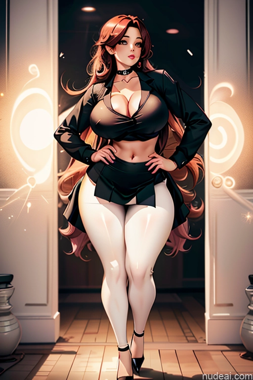 Huge Boobs Beautiful Big Ass Thick Big Hips Cleavage Suit Shirt High Heels Choker Chemise Blouse Scrunchbutt Leggings Mini Skirt Maid Thigh Socks Harem Pants