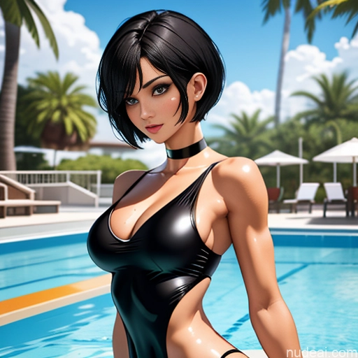 related ai porn images free for Beautiful Skinny Perfect Body Background Waterpark 18 Black Hair Bathing Choker One Piece Swimsuit Dark Lighting Perfect Boobs Short Hair Pigtails Small Ass 3d Tall