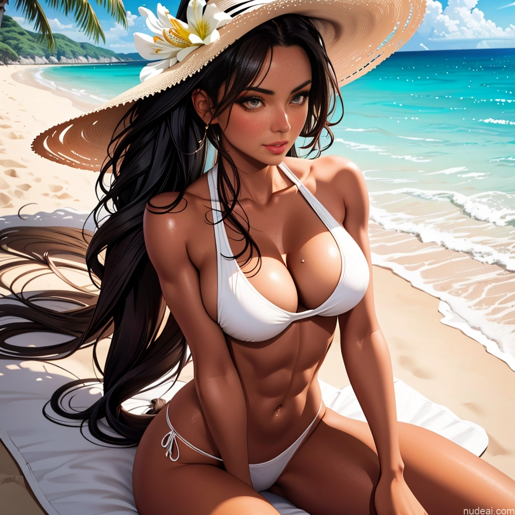 ai nude image of pics of Woman Model Milf One Busty Huge Boobs Perfect Boobs Big Ass Big Hips Perfect Body Long Hair Tanned Skin Oiled Body 18 Pouting Lips Black Hair Straight Arabic Soft Anime Crisp Anime Warm Anime Skin Detail (beta) 3d Beach Front View Straddling Nude Cleavage Partially Nude Topless Bright Lighting Detailed