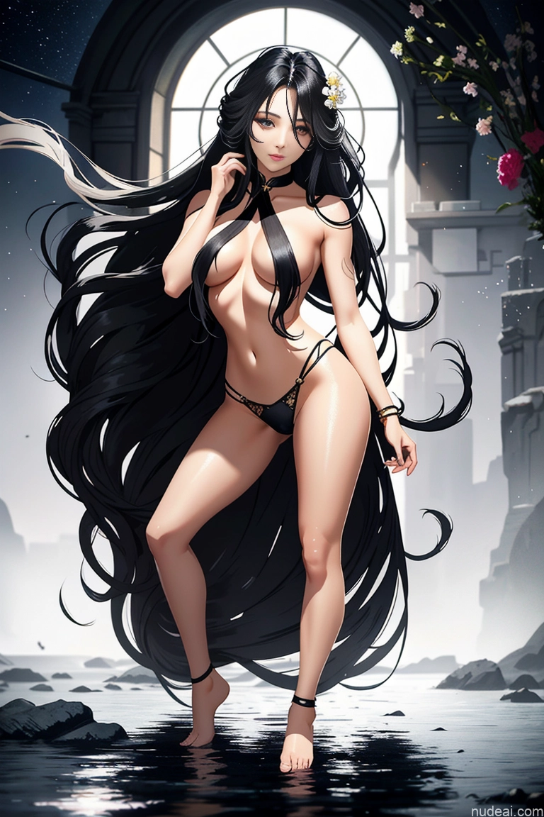 related ai porn images free for Woman One Skinny Short Long Hair 18 Black Hair Straight Bangs Soft Anime Front View Nude Simple Bright Lighting Beautiful Shower