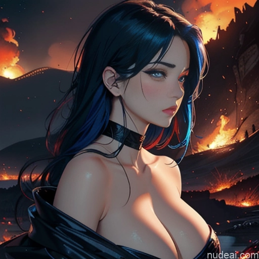 related ai porn images free for Woman Two Busty Huge Boobs Perfect Boobs 18 Sad Blue Hair Messy Japanese Soft Anime Hell Gaming Nude Angel Partially Nude Topless Bright Lighting Close-up View