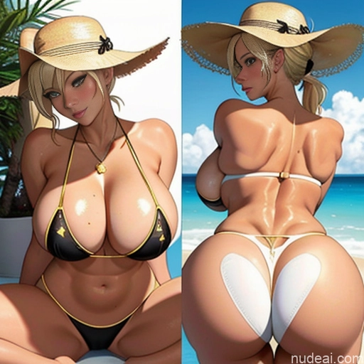 related ai porn images free for Milf Bimbo One Huge Boobs Big Ass Big Hips Tall Tanned Skin 18 Sexy Face Ahegao Blonde Ponytail Asian Soft + Warm Bedroom Close-up View Front View Spreading Legs Nude Cleavage Transparent Gold Jewelry Dark Lighting Simple