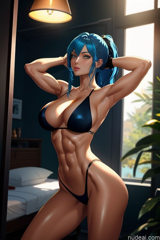 related ai porn images free for Woman Busty Perfect Body Dark Skin Oiled Body 20s Blue Hair Ponytail Bangs Egyptian Warm Anime Bedroom Nude Gold Jewelry Dark Lighting Partially Nude Beautiful Soft + Warm Soft Anime Front View Side View On Back Short