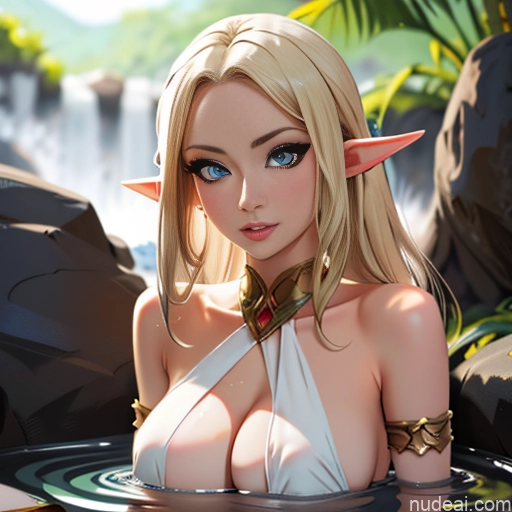 related ai porn images free for Elf Outfit/Elf Bikini Blonde Warm Anime Bathing