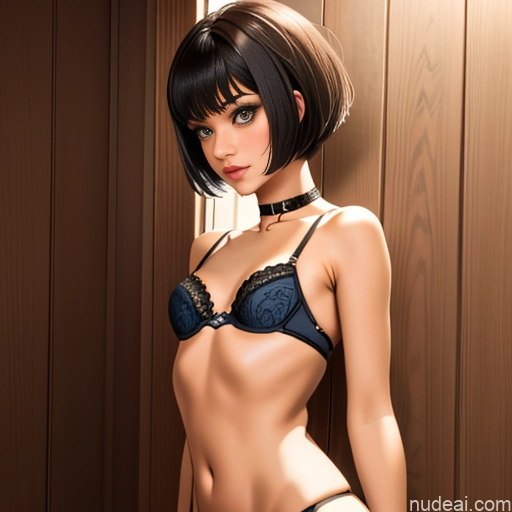 One 18 White Sorority Skinny Small Tits Small Ass Short Hair Brunette Pixie Hentai Lingerie Choker