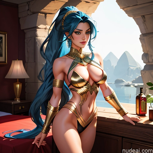 related ai porn images free for Busty Perfect Boobs Oiled Body Woman 30s Blue Hair Egyptian Bedroom On Back Cumshot Superhero Topless Partially Nude Gold Jewelry Dark Lighting Cave Middle Eastern Perfect Body Detailed Long Hair Ponytail