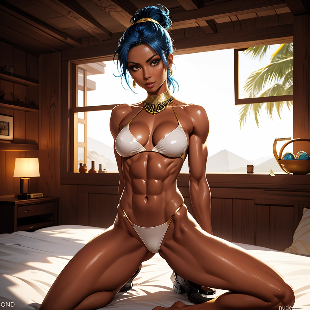 related ai porn images free for Oiled Body Woman Egyptian Bedroom Topless Partially Nude Gold Jewelry Dark Lighting Cave Middle Eastern Perfect Body Detailed Busty Perfect Boobs Dark Skin Ponytail Seductive On Back Straddling Spreading Legs Blue Hair Hair Bun Warm Anime Sports 20s