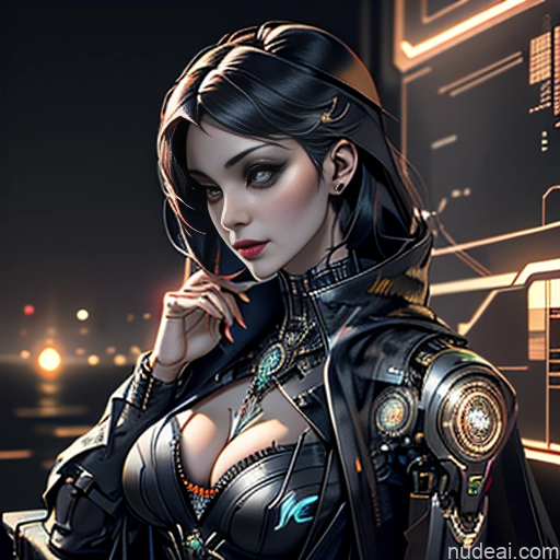 Detailed Bright Lighting Cleavage Superhero Steampunk Sci-fi Armor Race Driver Cyberpunk Graphics Cyberpunk Skinny Futuristicbot V2 Warm Anime 3d