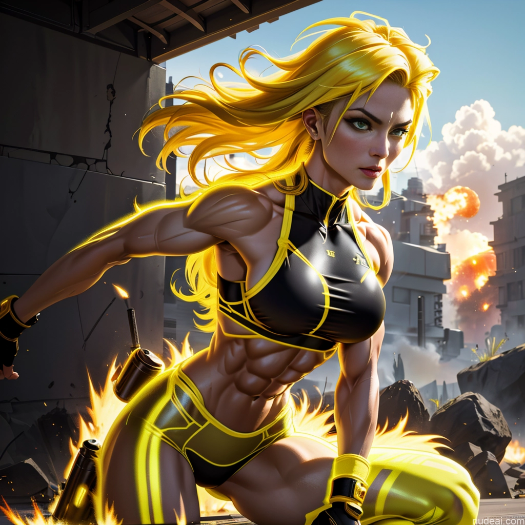 ai nude image of pics of Super Saiyan Science Fiction Style Woman Bodybuilder Busty Asian Front View Japanese Cosplay Battlefield Chinese Korean Malaysian Mongolian Abs Cyborg Neon Lights Clothes: Yellow Neon Lights Clothes: Orange Neon Lights Clothes: Red