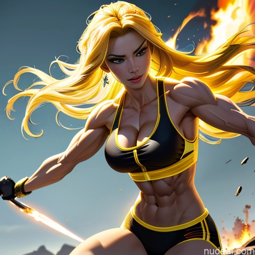 ai nude image of pics of Super Saiyan Science Fiction Style Woman Bodybuilder Busty Asian Front View Japanese Cosplay Battlefield Chinese Korean Malaysian Mongolian Abs Cyborg Neon Lights Clothes: Yellow Neon Lights Clothes: Orange Neon Lights Clothes: Red