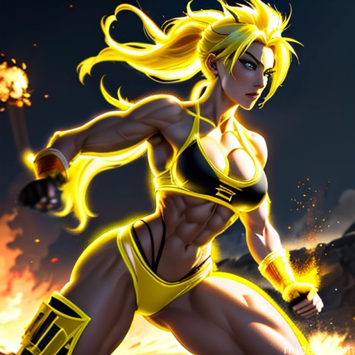 ai nude image of pics of Super Saiyan Science Fiction Style Woman Bodybuilder Busty Asian Front View Japanese Cosplay Battlefield Chinese Korean Malaysian Mongolian Abs Cyborg Neon Lights Clothes: Yellow Neon Lights Clothes: Orange Neon Lights Clothes: Red