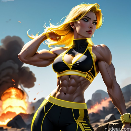 ai nude image of pics of Super Saiyan Science Fiction Style Woman Bodybuilder Busty Asian Front View Japanese Cosplay Battlefield Chinese Korean Malaysian Mongolian Abs Cyborg Neon Lights Clothes: Yellow Neon Lights Clothes: Orange Neon Lights Clothes: Red