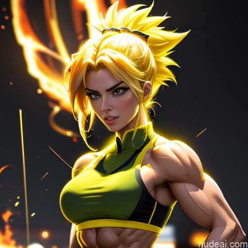 ai nude image of pics of Super Saiyan Science Fiction Style Woman Bodybuilder Busty Asian Front View Japanese Cosplay Battlefield Chinese Korean Malaysian Mongolian Abs Cyborg Neon Lights Clothes: Yellow Neon Lights Clothes: Orange Neon Lights Clothes: Red Several