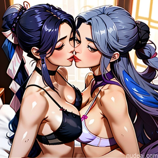 related ai porn images free for Woman Two Black Hair Straight Korean Kisses On Back Stockings Panties Beautiful Purple Hair Blue Hair Pink Hair Sports Bra Ponytail Huge Boobs Big Ass Long Hair Bathrobe Bedroom Close-up View Devil