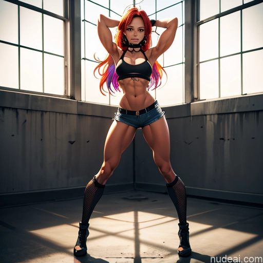 related ai porn images free for Busty Muscular Abs Long Legs Tall Tanned Skin Oiled Body 18 Serious Ginger Long Hair Full Frontal Boots Choker Daisy Dukes Crop Top Tank Top Bodybuilder Transparent T-pose Prison Bondage Mesh