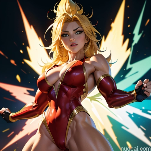 related ai porn images free for Superhero Muscular Busty Abs Powering Up Science Fiction Style Super Saiyan Cosplay Bodybuilder Super Saiyan 3