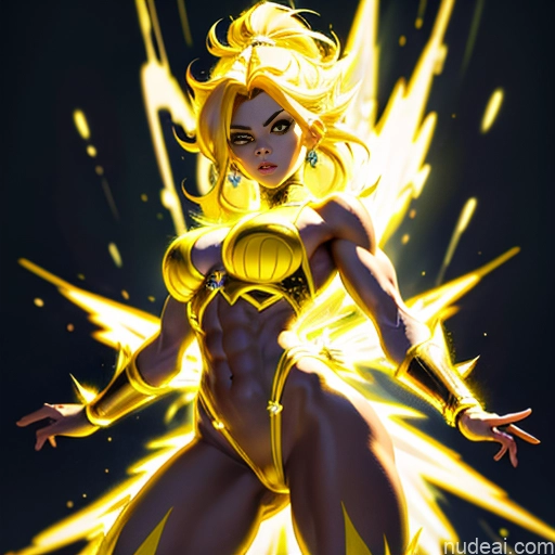 related ai porn images free for Muscular Busty Abs Powering Up Science Fiction Style Super Saiyan Super Saiyan 3 Neon Lights Clothes: Yellow Regal