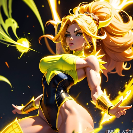 related ai porn images free for Muscular Busty Abs Powering Up Science Fiction Style Super Saiyan Super Saiyan 3 Neon Lights Clothes: Yellow Regal